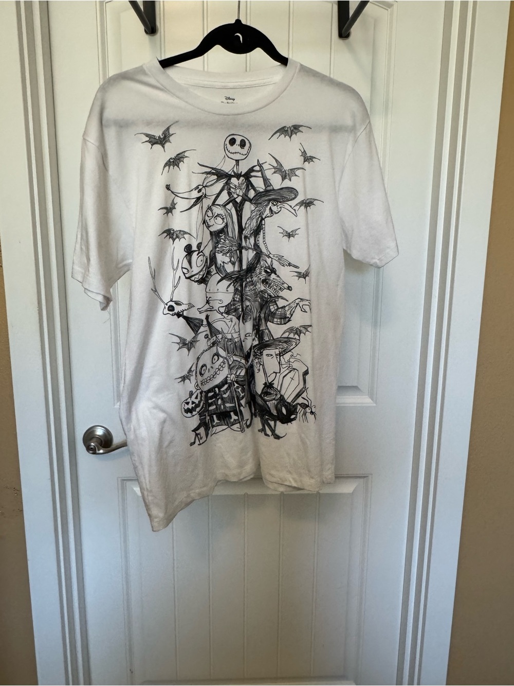 Disney Jack Skellington Graphic Short Sleeve Tee - White